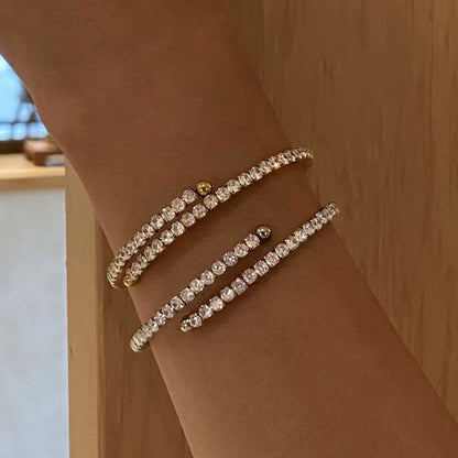 stainless steel white zircon full zirconia bracelet