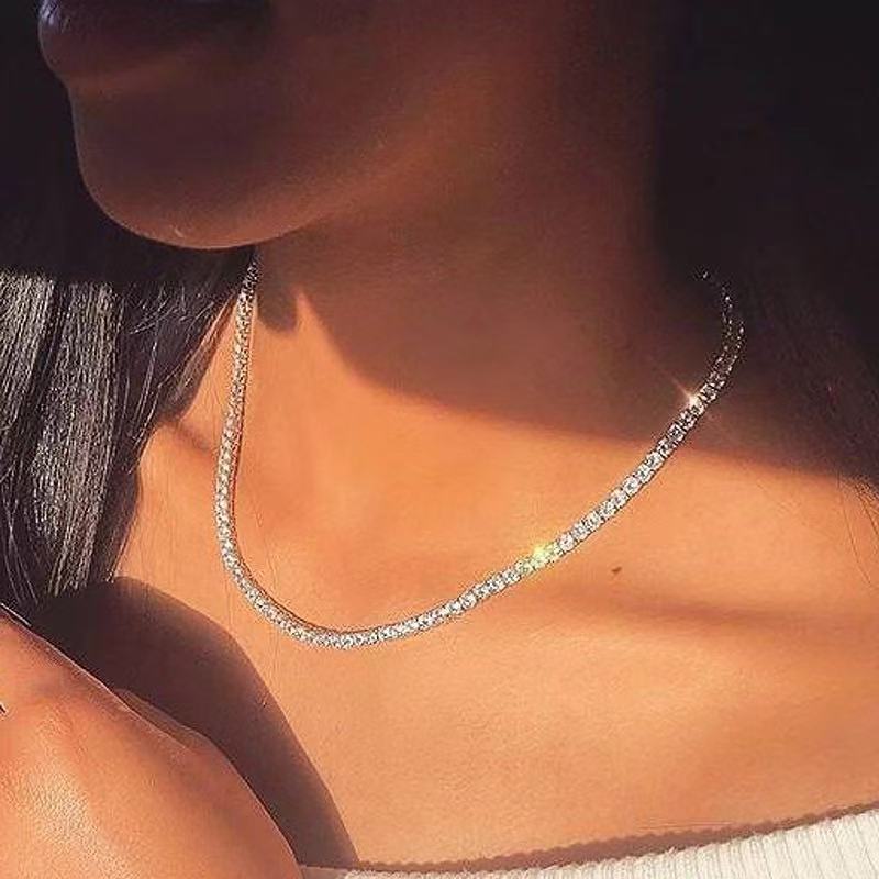 Sparkling Diamond Full Diamond Women's Necklace