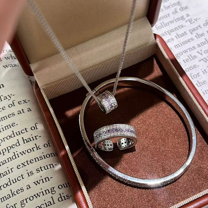 Light Luxury Three row Full Diamond Set