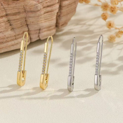 pin clip clip shaped earrings