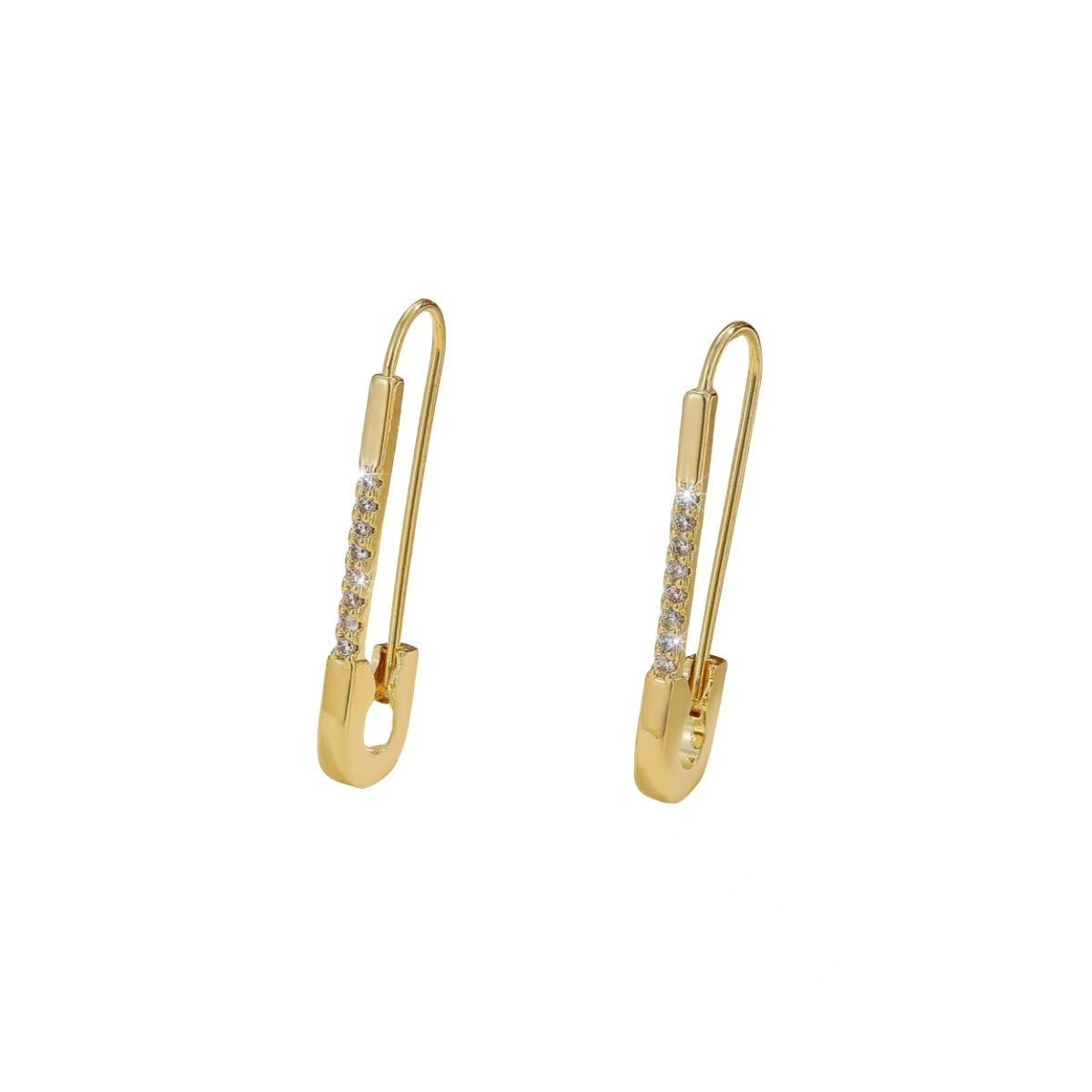 pin clip clip shaped earrings