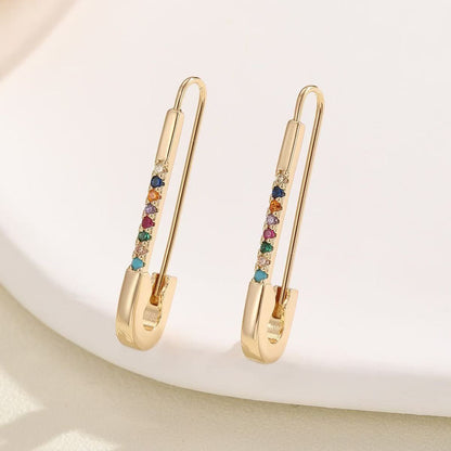 pin clip clip shaped earrings