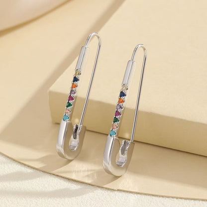 pin clip clip shaped earrings