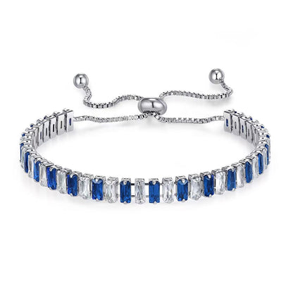 colored zircon bracelet in Europe and America can be pulled and plated with platinum
