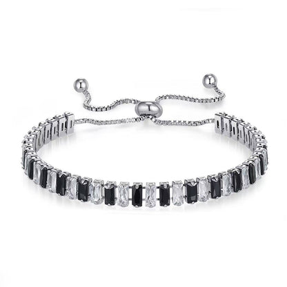 colored zircon bracelet in Europe and America can be pulled and plated with platinum