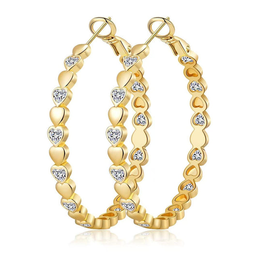 border heart-shaped earrings