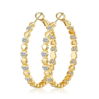 border heart-shaped earrings