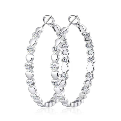 border heart-shaped earrings