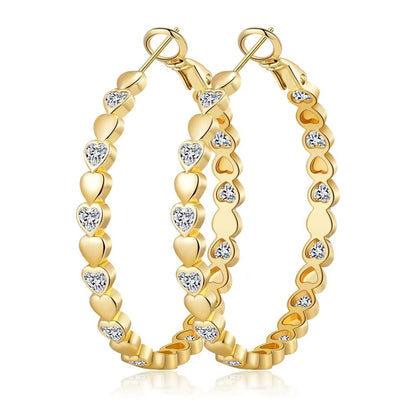 border heart-shaped earrings