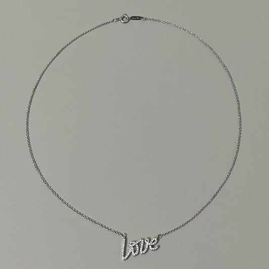 Tiffany LOVE Diamond Necklace