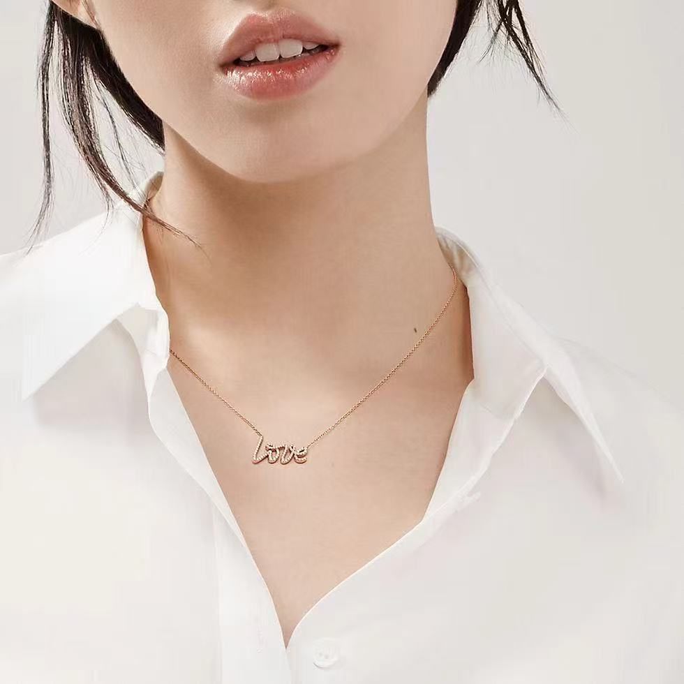 Tiffany LOVE Diamond Necklace