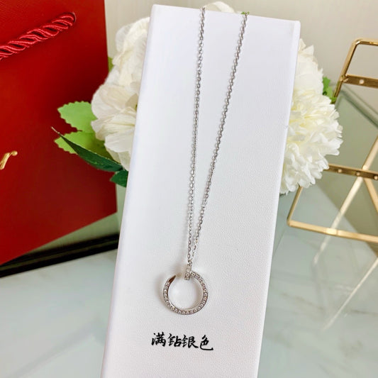 Cartier diamond stud necklace