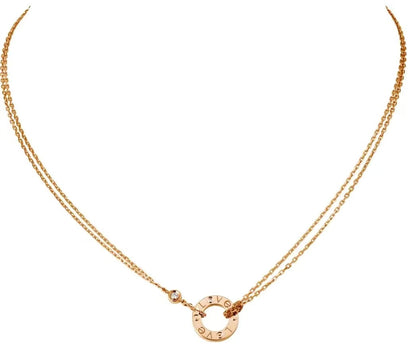Cartier single diamond round pendant necklace