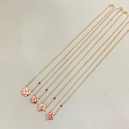 LV pink necklace